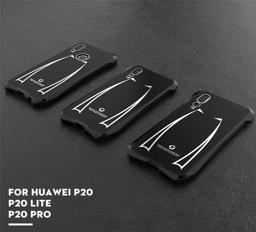 R-JUST, темный плащ, металлический бампер для huawei P20 lite, чехол-броня, алюминиевый акриловый чехол-держатель для huawei P20 Lite/Pro