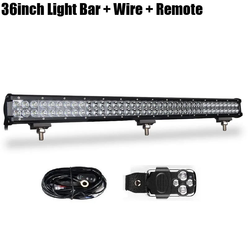 36inch with Remote 36 дюймов 2" 20" 1" 12" внедорожный светодиодный рабочий светильник бар головной светильник тумана светильник комбо балка для Jeep SUV ATV УАЗ грузовик 12V 24V Автомобильный Стайлинг - Цвет: 36inch with Remote