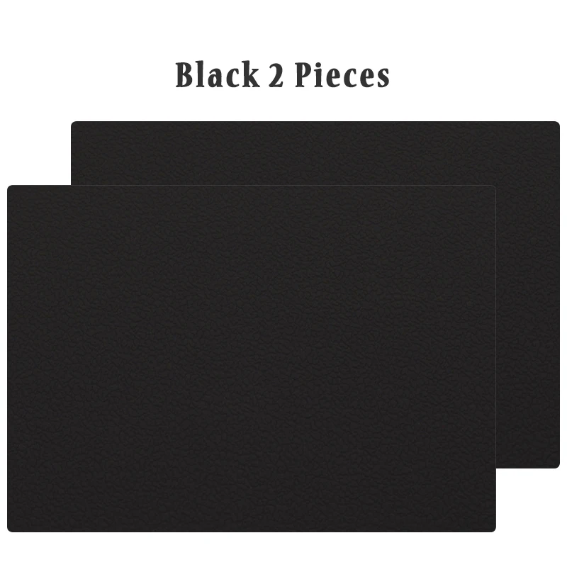 Black 2 Pieces ME. FAM простой кожаный текстурированный силиконовый коврик для посуды анти-горячее блюдо коврик водонепроницаемый маслостойкий домашний обеденный стол Mesa защитные коврики - Цвет: Black 2 Pieces