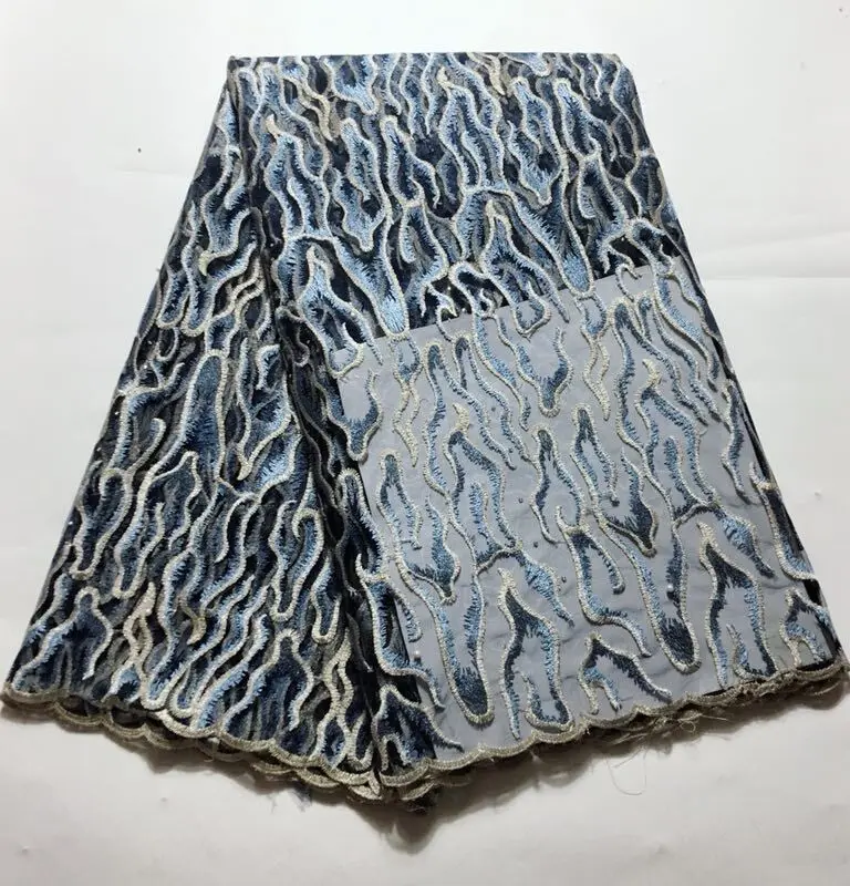 Африканская кружевная ткань фиолетовый цвет нигерийская Французская высокое