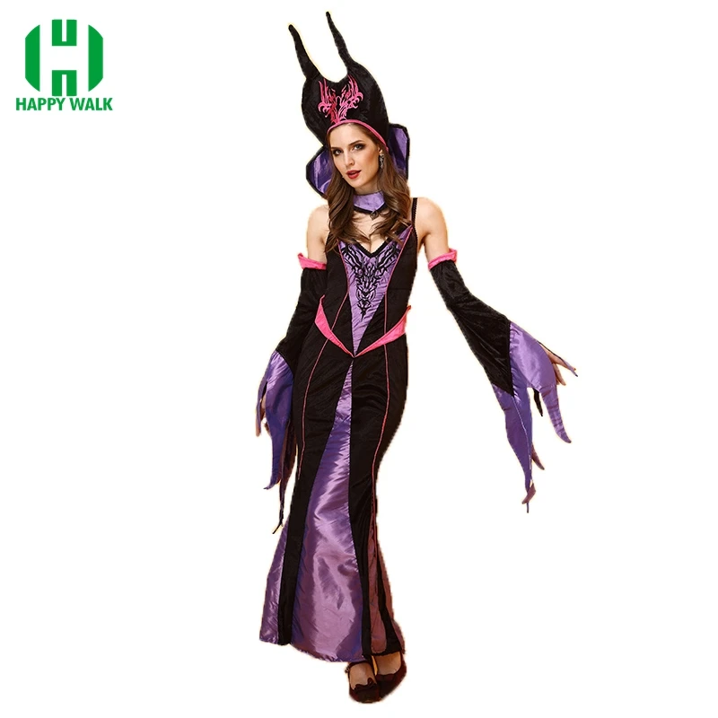 Платье ведьмы для женщин 1 платье шляпа перчатки воротник вечерние платья