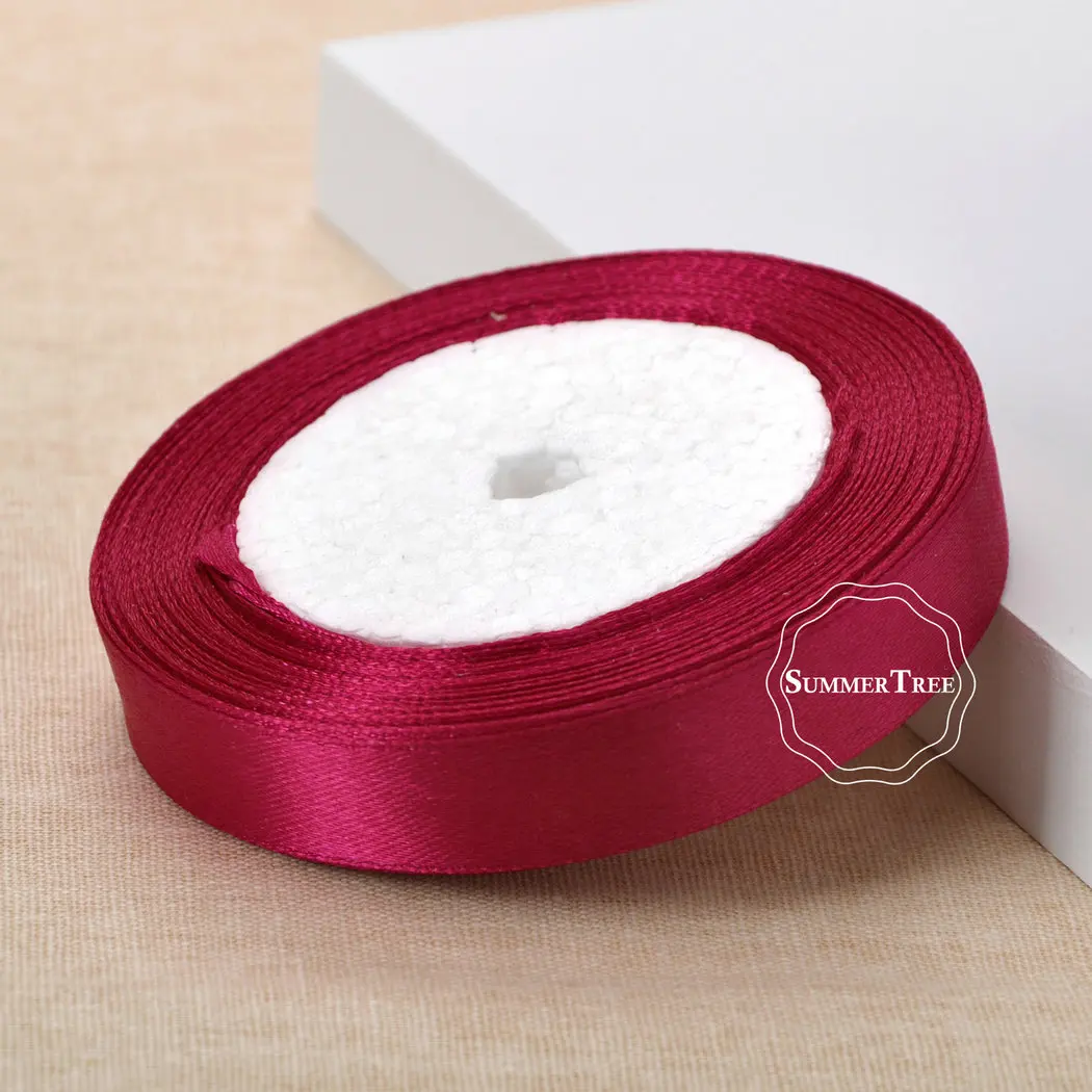 25 метров 5/8 inch 15 мм атласной лентой створки подарок лук DIY Craft Свадебная вечеринка принадлежности ручной события Юбилей банкетный украшения