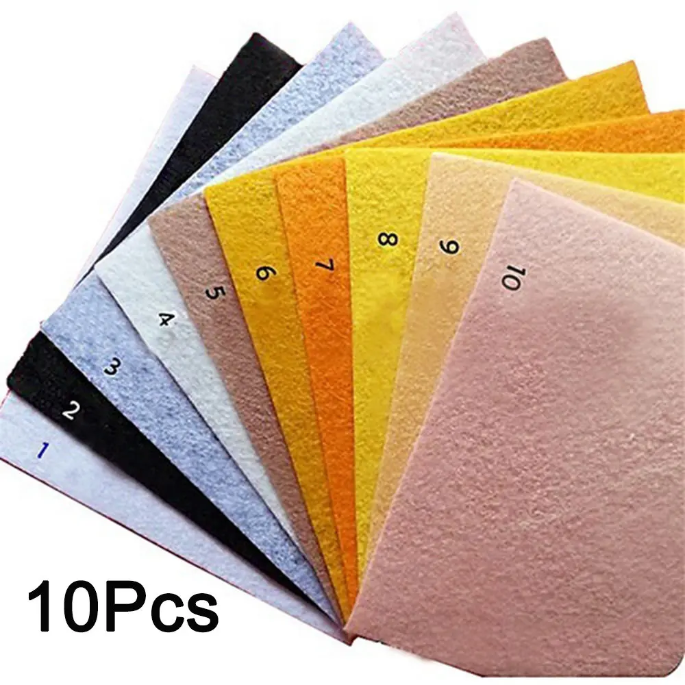 Yellow Series 10/40 шт. 15*15 см Красочные Нетканые Войлок Ткань для украшения дома DIY ручной работы, игрушка для детей, хороший подарок куклы ткани Швейные принадлежности - Цвет: Yellow Series