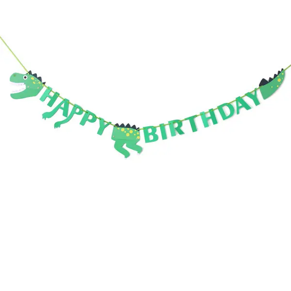 Happy birthday Динозавры вечерние баннеры на день рождения вечерние украшения Дети для мероприятий и вечеринок день рождения украшения Дети Русский Испанский - Цвет: Happy birthday