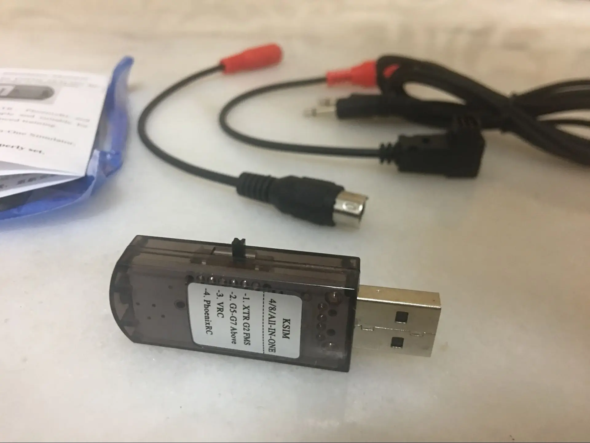 Доставка с номером отслеживания 22 в 1 RC USB симулятор полета кабели поддержка G7 / G6