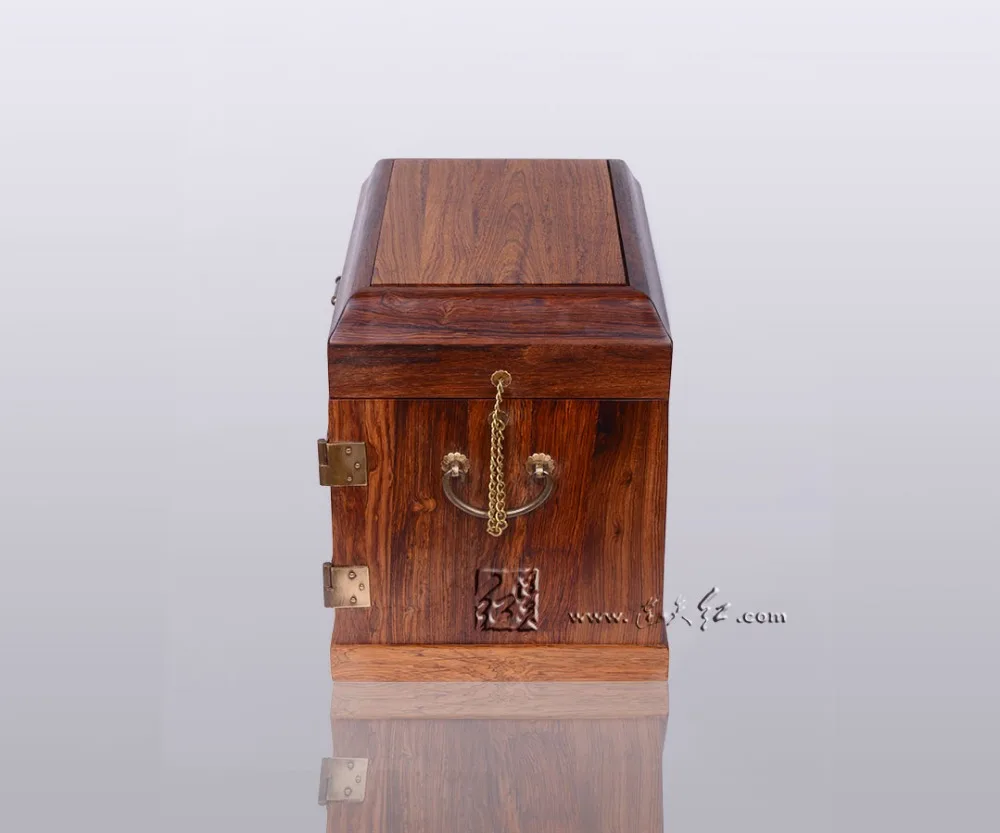 Ящик для Драгоценностей из красного дерева Китай Классический чехол хранения Ming