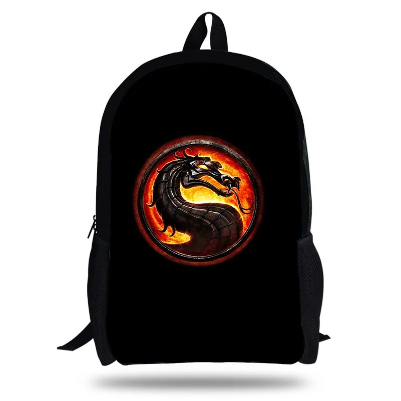 Мужской рюкзак kolleg 16 дюймов с забавным принтом Mortal Kombat набор для детей школьные