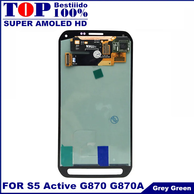 Для Samsung Galaxy S5 активный AMOLED lcd G870 S экран дисплея сенсорный дигитайзер сборка