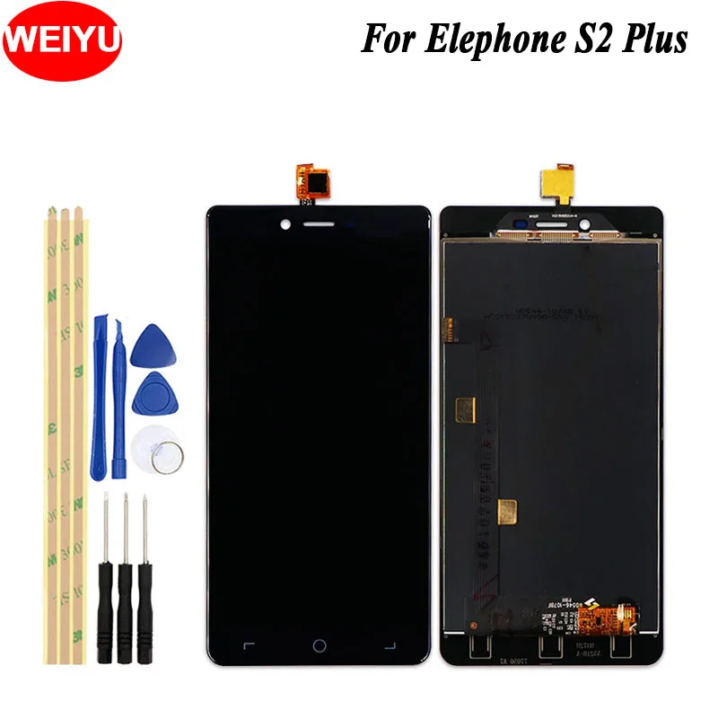 WEIYU 5 дюйма для Elephone S2 плюс ЖК дисплей Дисплей + кодирующий преобразователь
