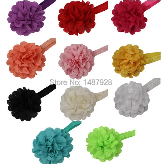 Новый горячий нескольких Цвет выдалбливают цветок лента для волос мягкая