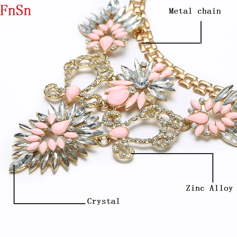 FnSn Новинка 2017 популярное летнее колье с цветком трендовый воротник из цинкового