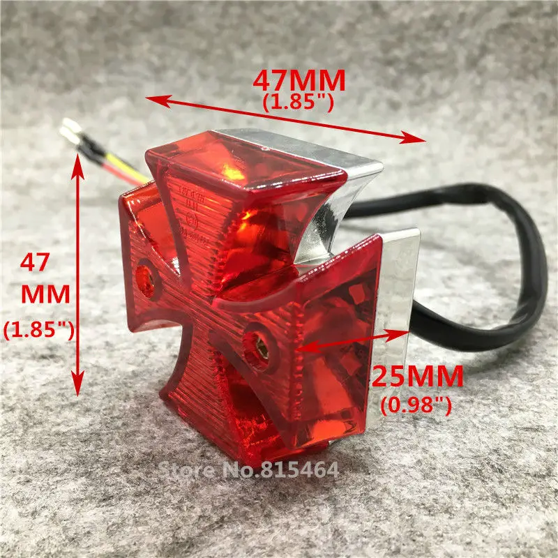 Yecnecty Универсальный мотоциклетный задний фонарь светодиодный тормозной