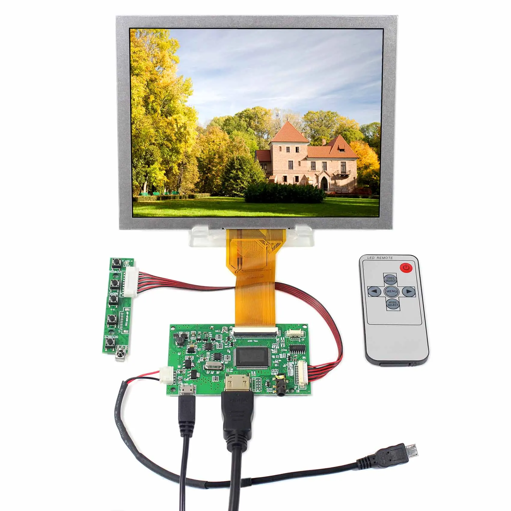 Подходит для Raspberry Pi плата с ЖК дисплеем HD MI работает экраном диагональю 8 &quotEJ080NA