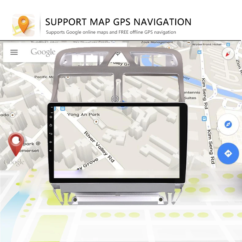 Android 8 1 автомобильный dvd навигационный плеер для peugeot 307 с автомобильным радио и gps
