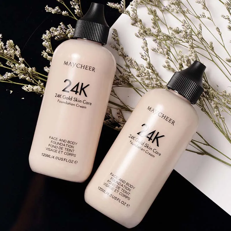 24K золото увлажняющий стойкий Жидкий тональный крем для лица макияж покрытие для лица естественный консилер контроль с маслом Lightfeel крем