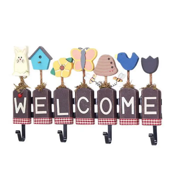 Добро пожаловать в Форма пальто шляпа ключ держатель 4 крючки для одежды сумочкой