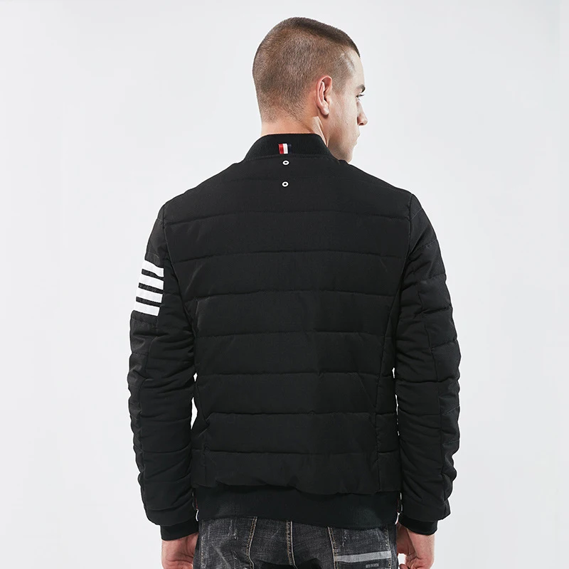 Короткая тонкая куртка бомбер парки для мужчин стандартные тонкие с длинными