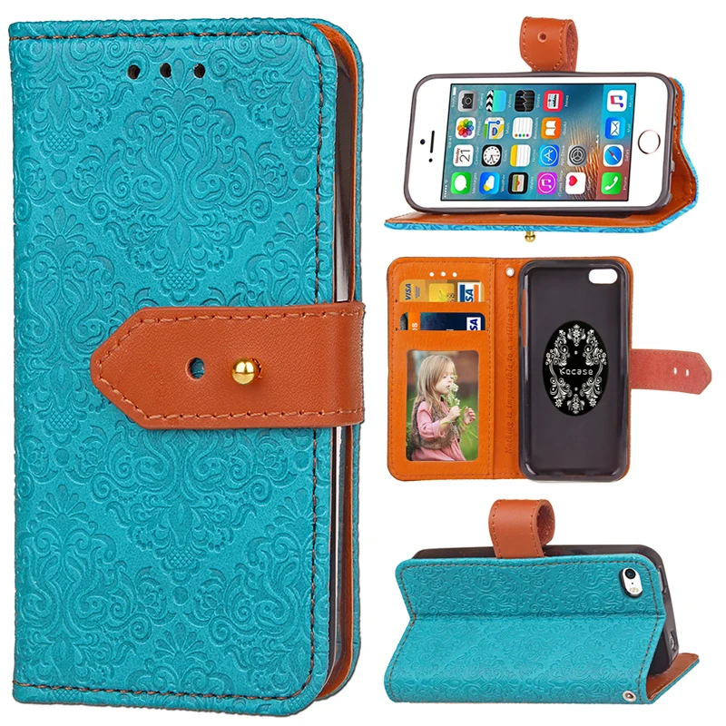 ЖЕЛТОФИОЛЬ выбивает Флип Бумажник Искусственная кожа чехол для iPhone 5 5S SE 6 Plus 6S 7