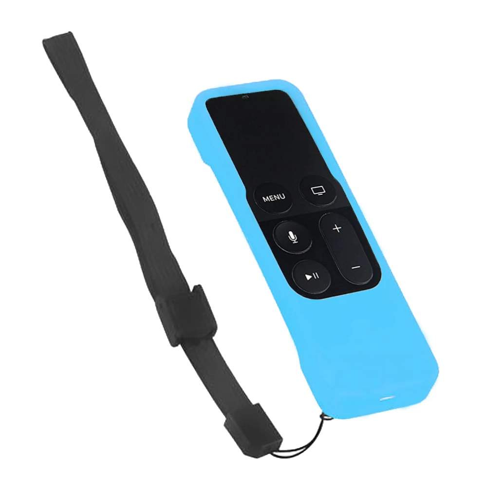 Мягкий силиконовый защитный чехол Besegad с кожаным рукавом ремешок для Apple TV 4 го