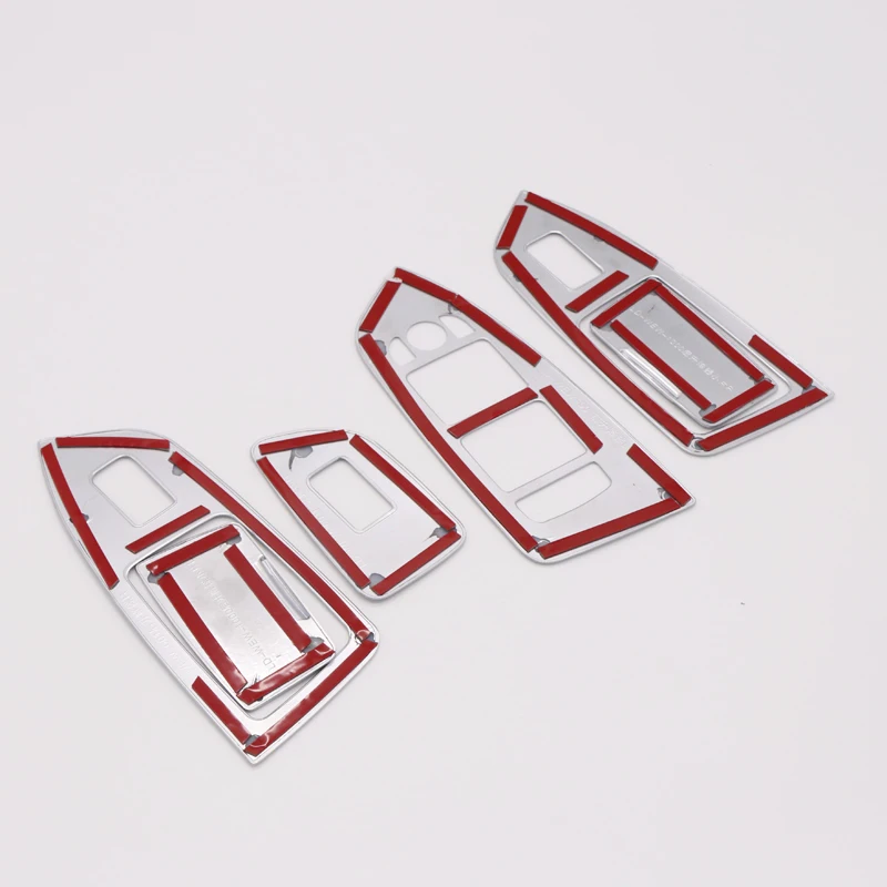 

For Volvo XC60 XC90 2015-2018 ABS Plastic Car Styling Interior Accessories Door Window Lift Regulator Switch Cover Trim 4PCS