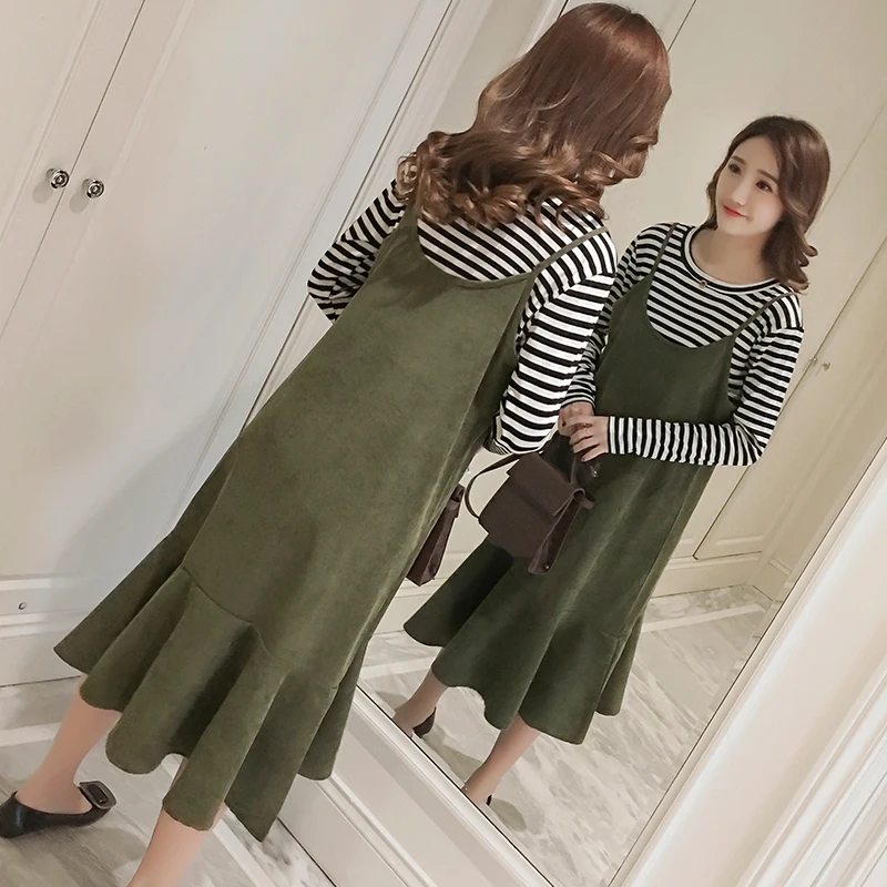 Платье большого размера для беременных хлопковое Свободное платье кормящих мам