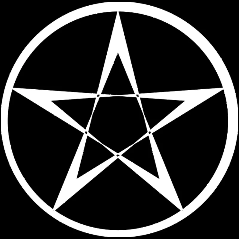 14 1 см * пентаграмма Wicca Star наклейка на машину мотоцикл черная/Серебристая