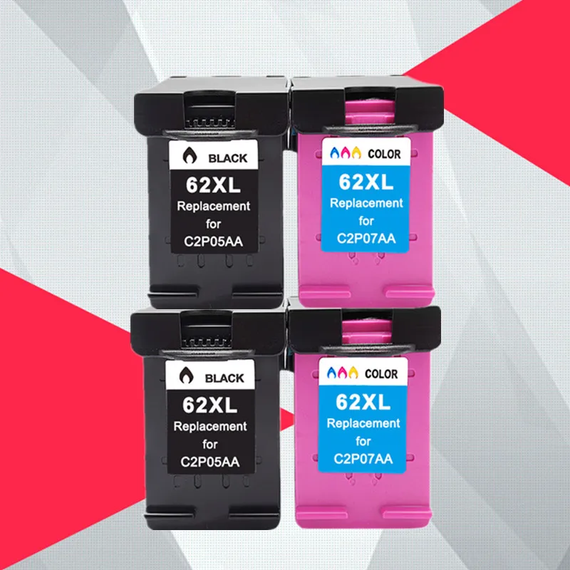 4PK совместимый с 62XL сменный картридж для принтеров HP 62 XL Envy 5640 OfficeJet 200 5540 5740 5542