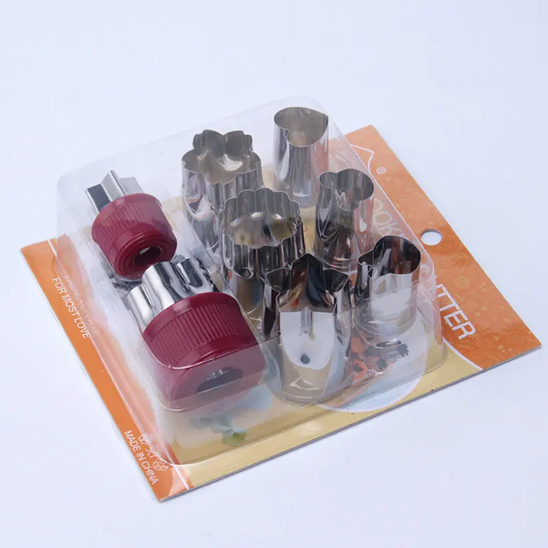 

8pcs/set Cookie Cutter Set Flower Heart Animal Stainless Steel Biscuit Mold Fondant Cake Decorating Tools