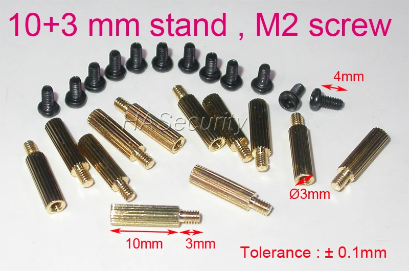 12 шт. 10+ 3 мм латунная подставка/скоба/Пробойник с M2-4mm винтом для камеры безопасности PCB монтажный модуль