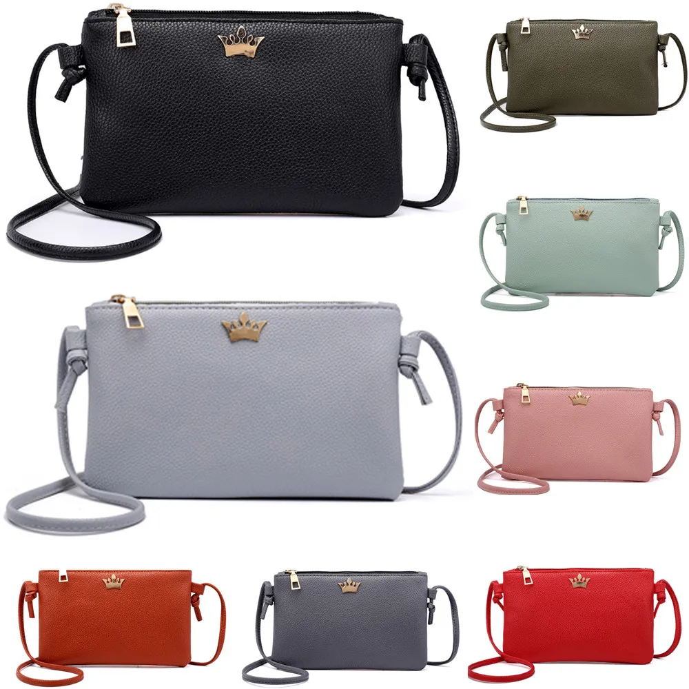 

Bags Leather Pure Color Coin Crossbody Shoulder Messenger women bag bolsa masculina sac main femme borsa donna