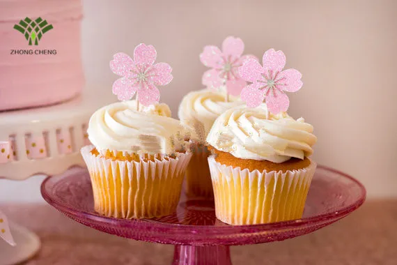 10 шт. Сумка розовая Cherry Blossom украшения идеи флаг свадебный торт десерт | Дом и сад