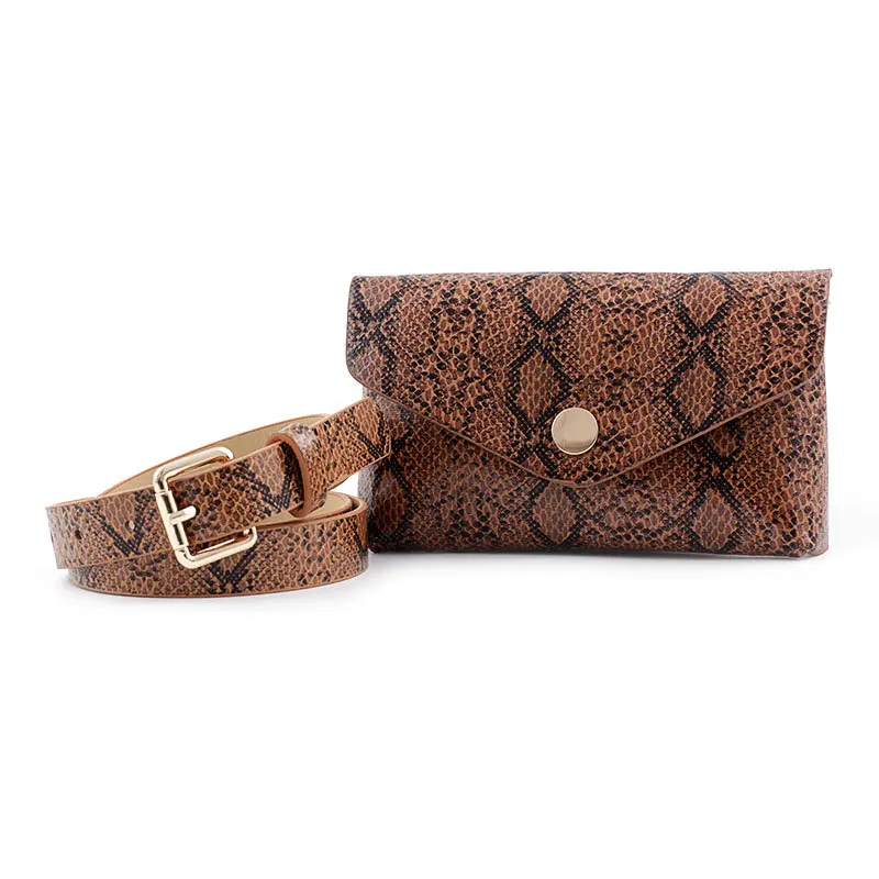 Style2 Snake Skin Дизайнерский пояс из змеиной кожи сумка кошелек Fannypack женский черный кожаный поясной нагрудный поясной мешок сумки для женщин Bolso Cintura - Цвет: Style2 Snake Skin