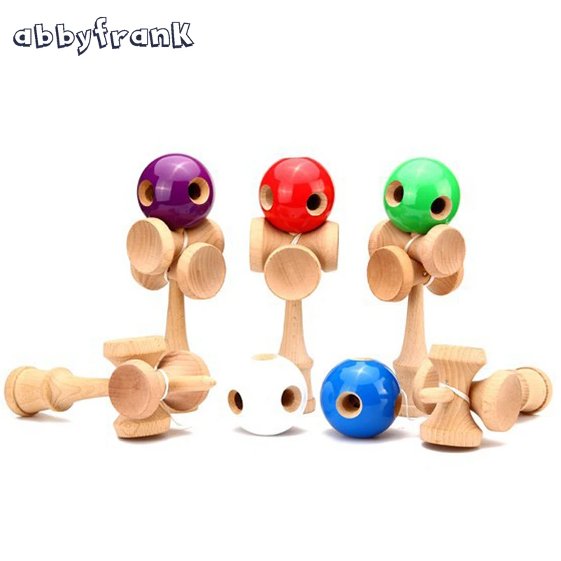 Abbyfrank 5 отверстий чашек деревянный Kendama традиционный игрушечный мяч игра PU краска