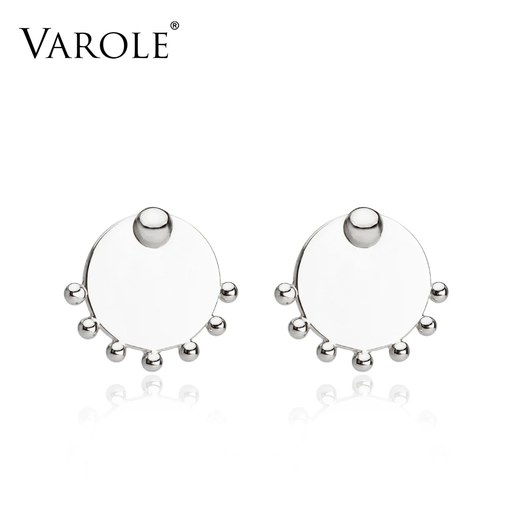 Серьги VAROLE с шариками золотого цвета для женщин, лидер продаж, модные ювелирные изделия, медные серьги Oorbellen Brincos Grandes - Окраска металла: Silver Color Earrins