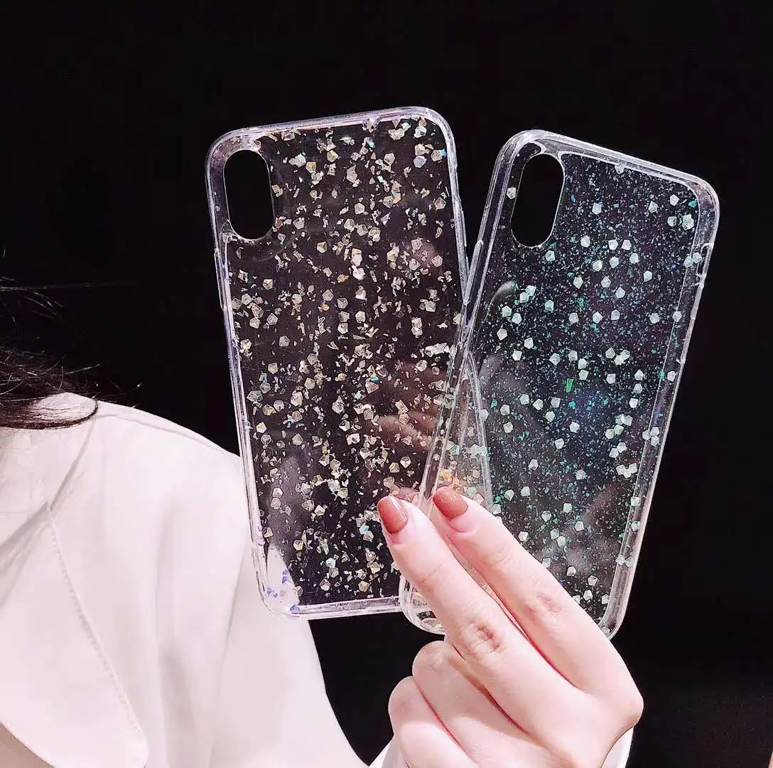 Блестящий Алмазный текстурный защитный чехол из ТПУ для iphone XS максимальный