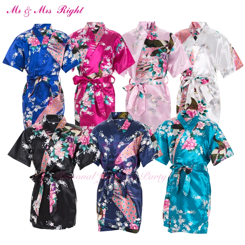 Новый летний детский халат атласное платье для выпускного вечера банный с