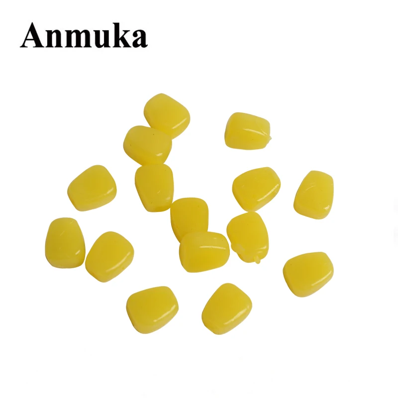 Anmuka 100 шт. Желтый Цвет Мягкая рыболовная приманка трава наживка для ловли Карпов