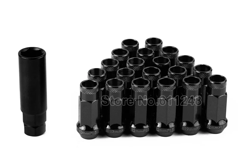 Гонки 20 шт. расширенными Колес Тюнер гайки Open End M12x1.5/M12x1.25 Авто Сталь ЖЕЛУДЬ Rim Расширенный Гонки Луг гайки с одним из ключевых