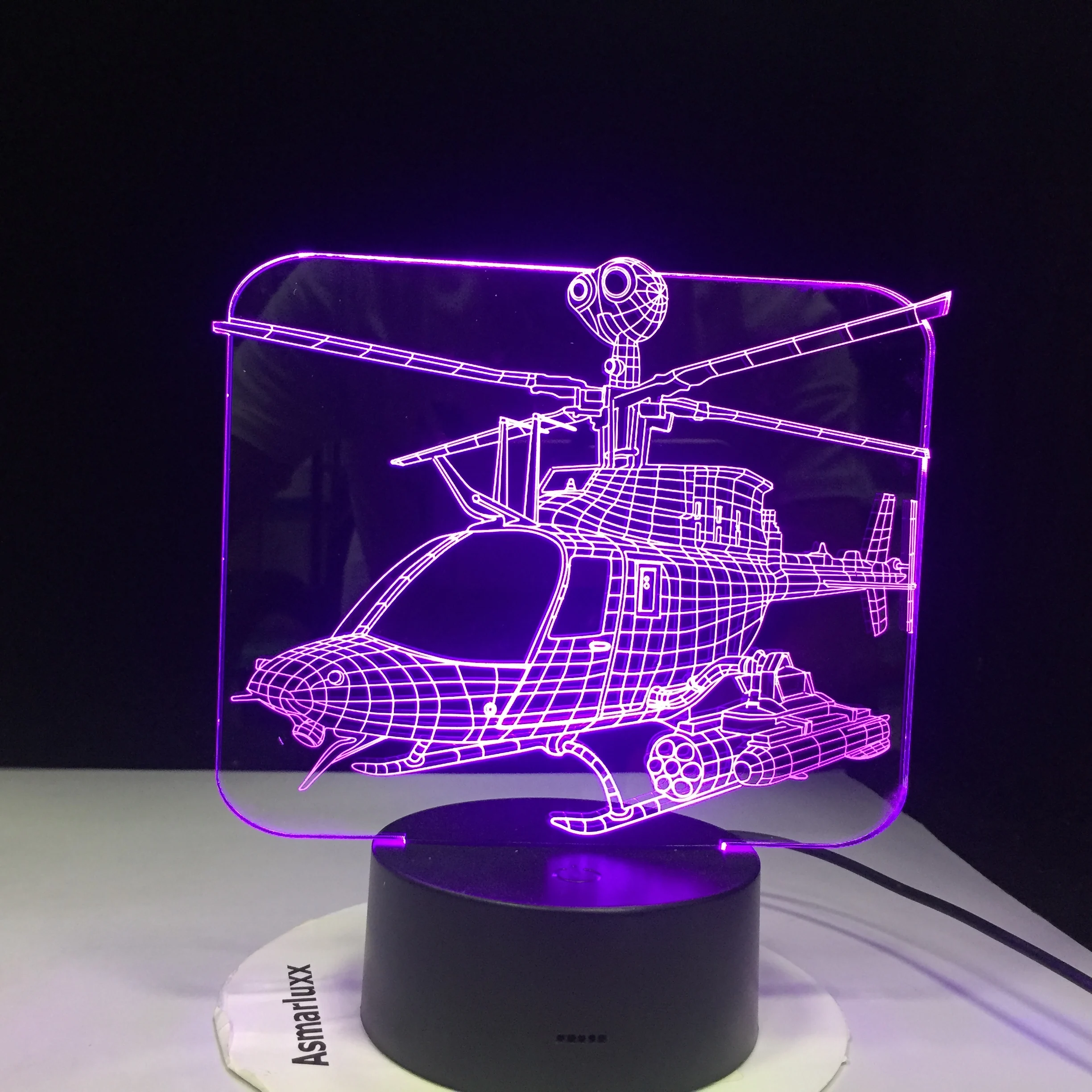 Настольная лампа для моделирования вертолета Usb прикроватный светильник