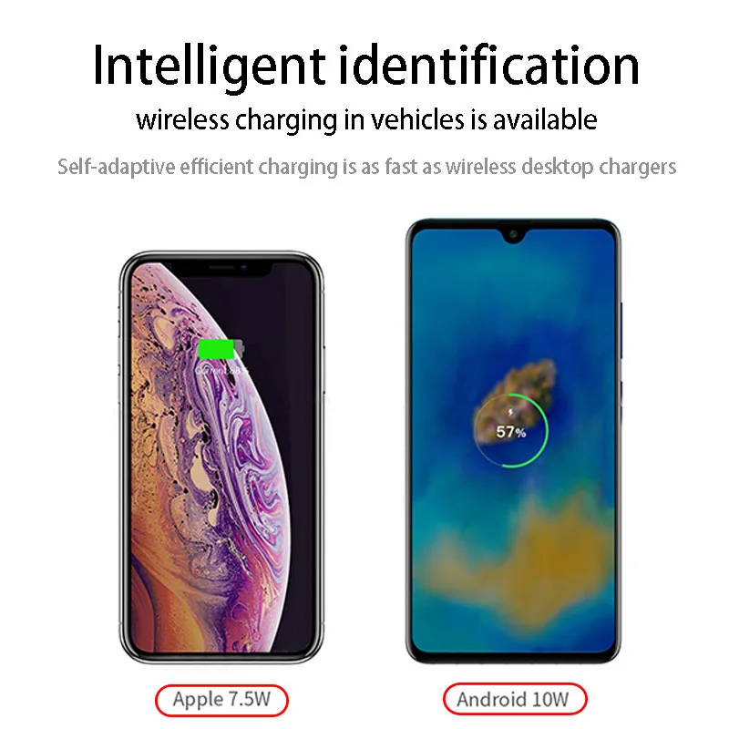Беспроводное Автомобильное зарядное устройство Qi для Samsung S9 XiaoMi держатель