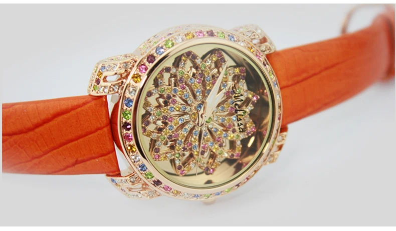 Часы женские с цветами и кристаллами F11484|montre fashion|montre watchmontre g |
