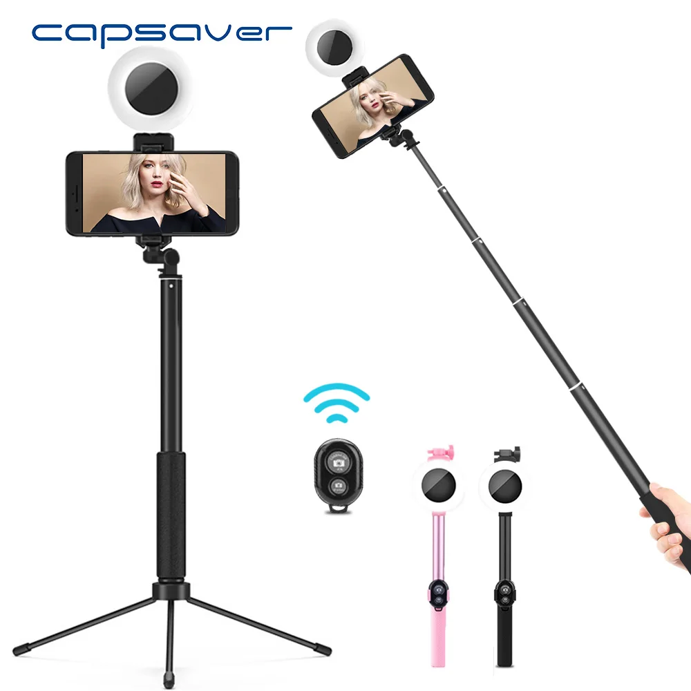 Многофункциональная селфи палка capsaver с Bluetooth вращающийся штатив заполняющим