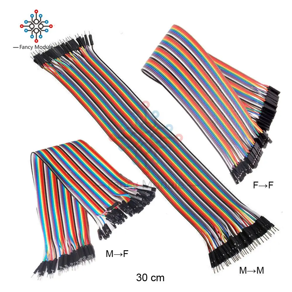 Dupont Line 10 см/20 см/30 см разъем штырь штырь/гнездо гнездо перемычка 40 контактный