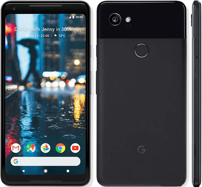 black Разблокированный Google Pixel 2XL сотовый телефон 6," P-OLED экран Qualcomm835 4 Гб ram 64 Гб/128 ГБ отремонтированный телефон - Цвет: black