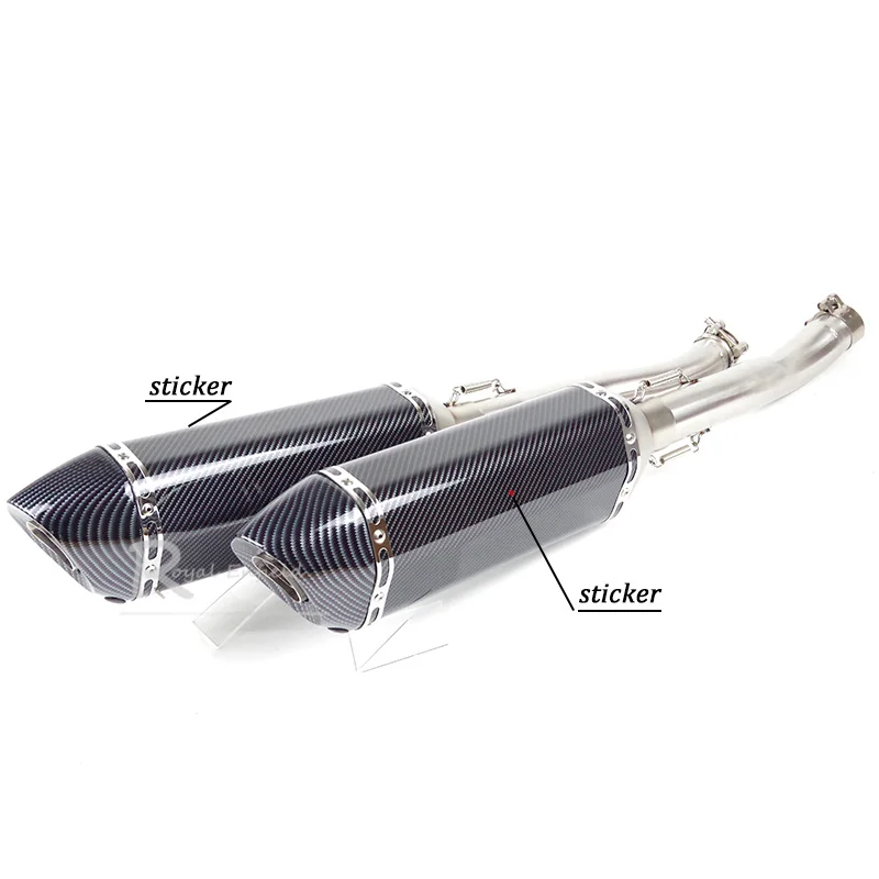B Выхлопная труба мотоцикла Z 1000 для Kawasaki Z1000 2003 2004 2005 2006 скольжения на среднюю выхлопную трубу - Цвет: B