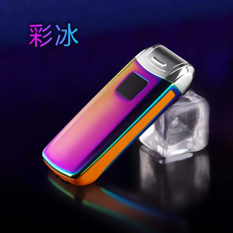 USB Зажигалка двойная дуга ветрозащитный негорящий Электронная зажигалка плазменная зажигалка для мужчин подарок аксессуары для курения - Цвет: 4