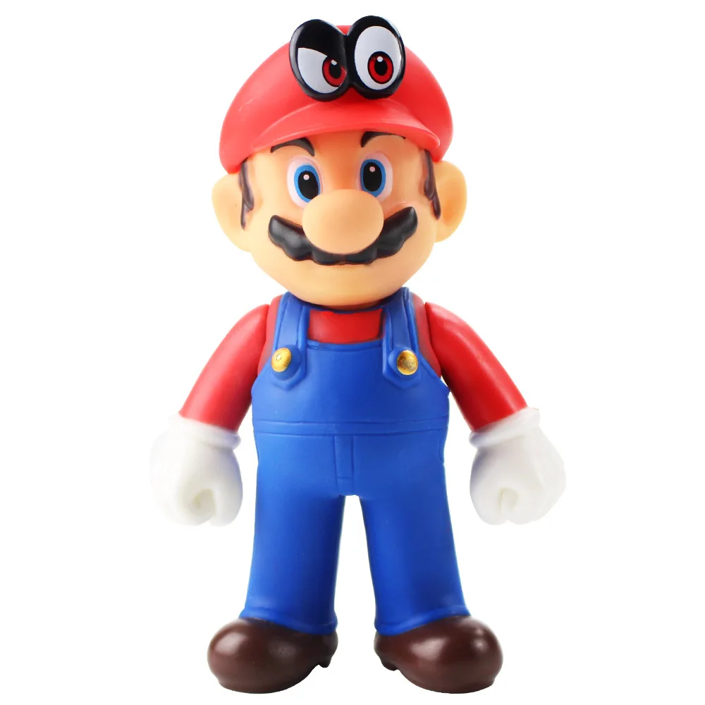 10 шт./партия, 13 см, Super Mario Bros Odyssey Cappy Mario Луиджи Йоши, Bowser, Wario toadettte Toad Waluigi, ПВХ, модель игрушки, 28 стилей - Цвет: 10pcs R