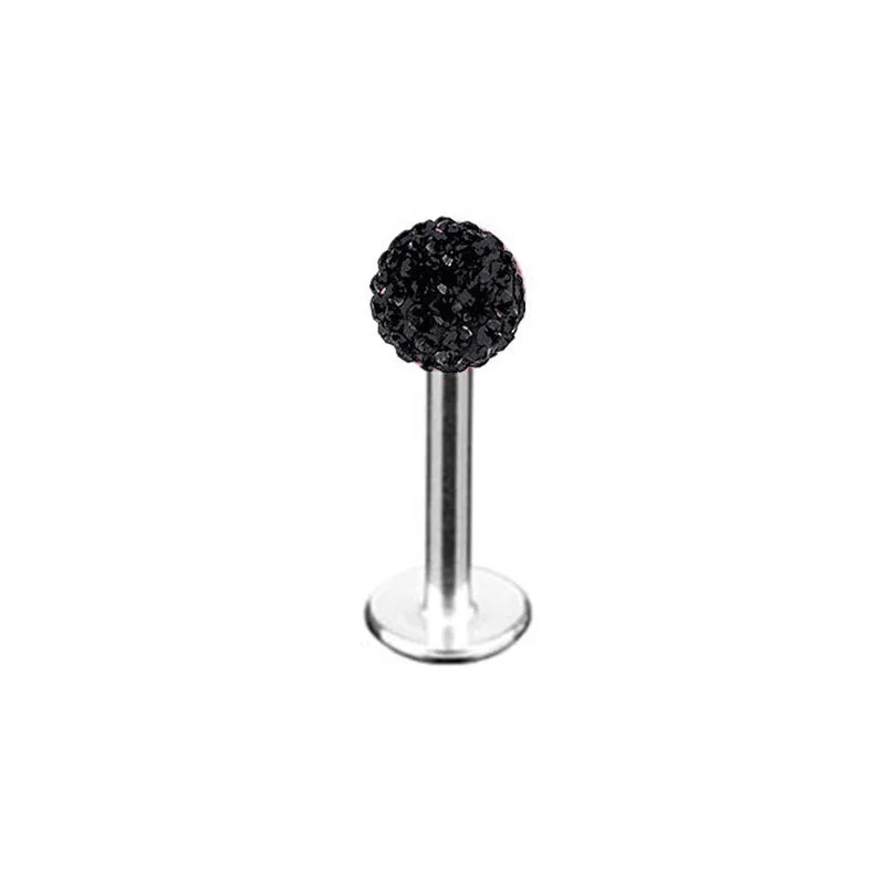 Black 1Pcx3 стильные хрустальные серьги-гвоздики 1,2x6/8x3 мм из нержавеющей стали, ювелирные изделия для пирсинга хрящей, пирсинга, пирсинга - Окраска металла: Black