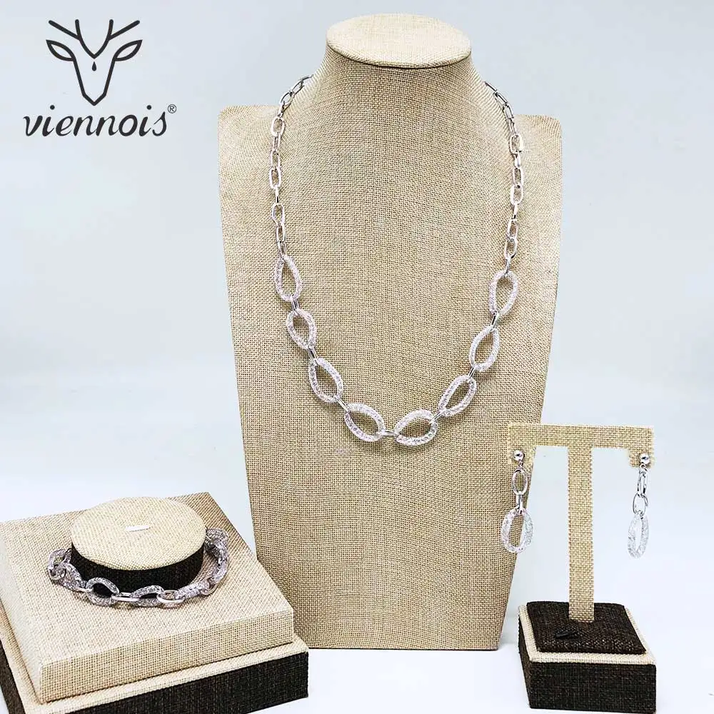 Viennois золото/розовое золото/серебро Цвет длинные висячие серьги и браслет