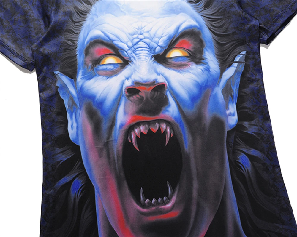 

Summer new 3D spoof zombie print T-shirt European and American street men's clothing Cosplay Anime Costume Unisex